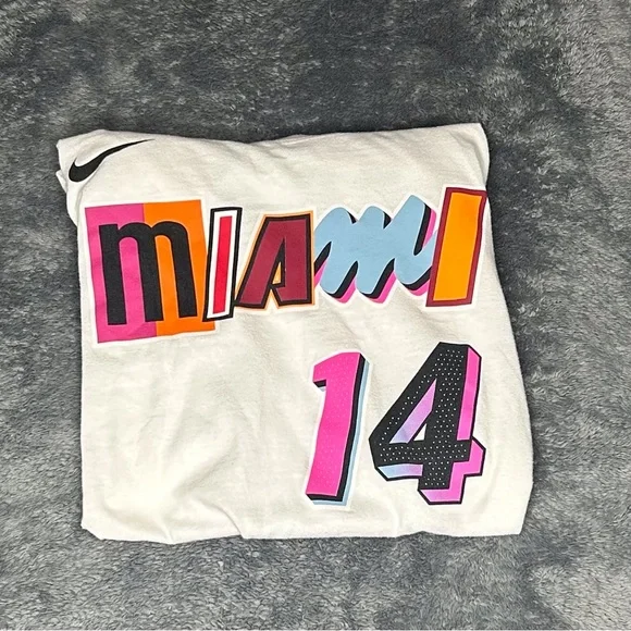 Nike Kids White Miami Graphic T-Shirt - Picture 1 of 5